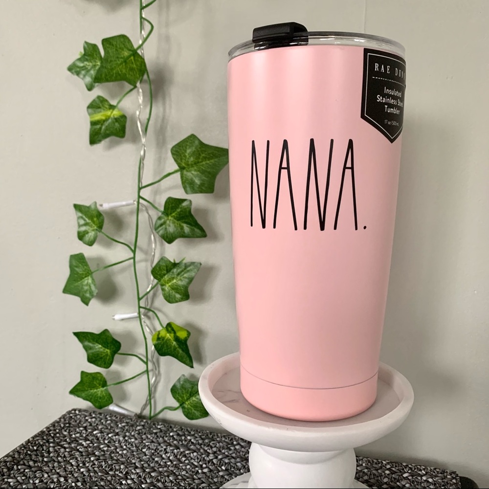 Rae Dunn NANA Pink Stainless Steel Tumbler (17oz)